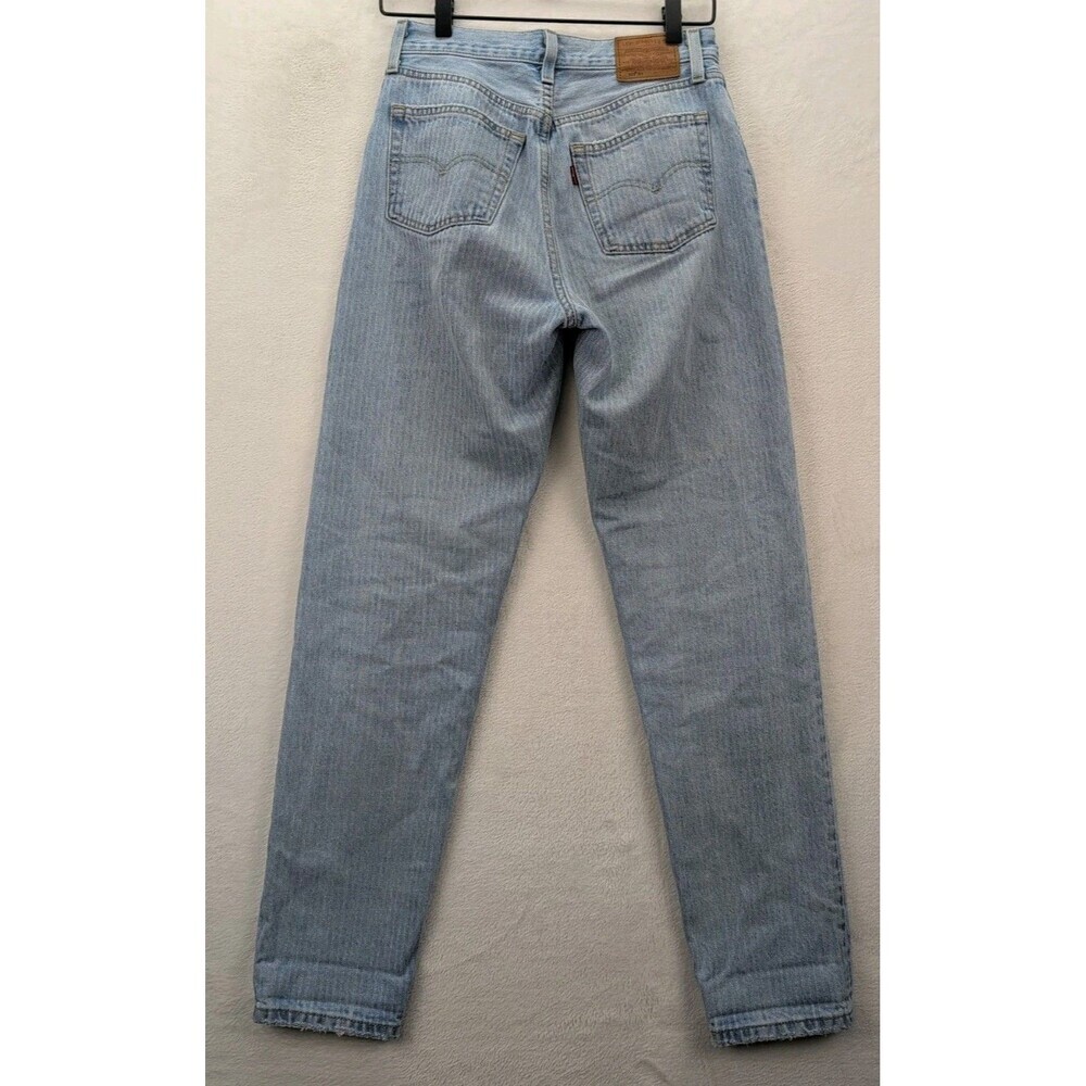 Levis Premium 501 '81 Pin striped Light Wash Tapered Leg Jeans Women's Sz 25x31 - Picture 12 of 16